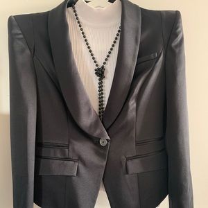 Ted Baker Fitted, Bold-Shoulder Blazer.